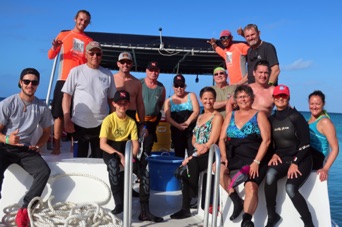 Divers on the boat